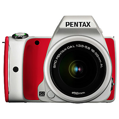 Pentax K-S1 Digital SLR Camera with 18-55mm Lens, HD 1080p, 20MP, 3  LCD Screen White & Pink